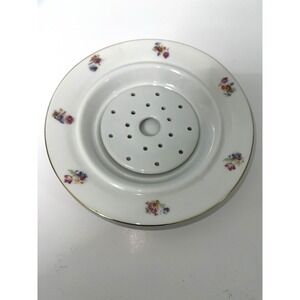Victoria CZECHOSLOVAKIA Porcelain‎ Butter Cheese Dish w/Insert NO DOME COVER 8"